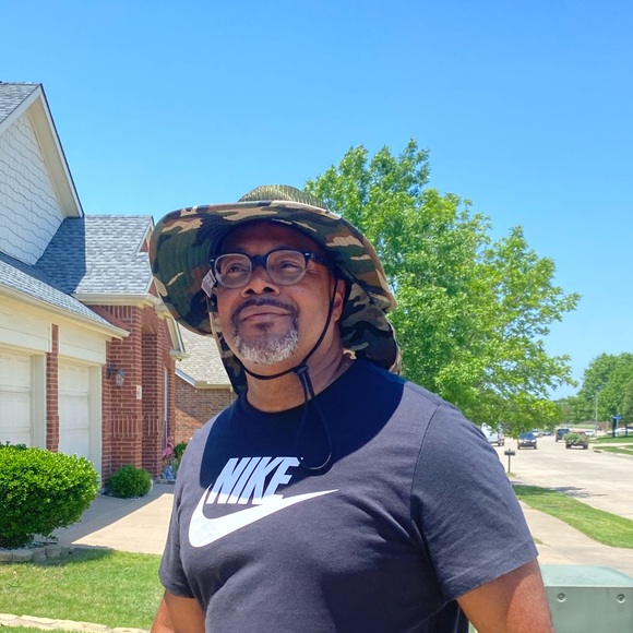 🖤Large La & Com Unisex Camo Design Adjustable Sun Hat with Neck Flap, Wide Brim - Picture 7 of 7